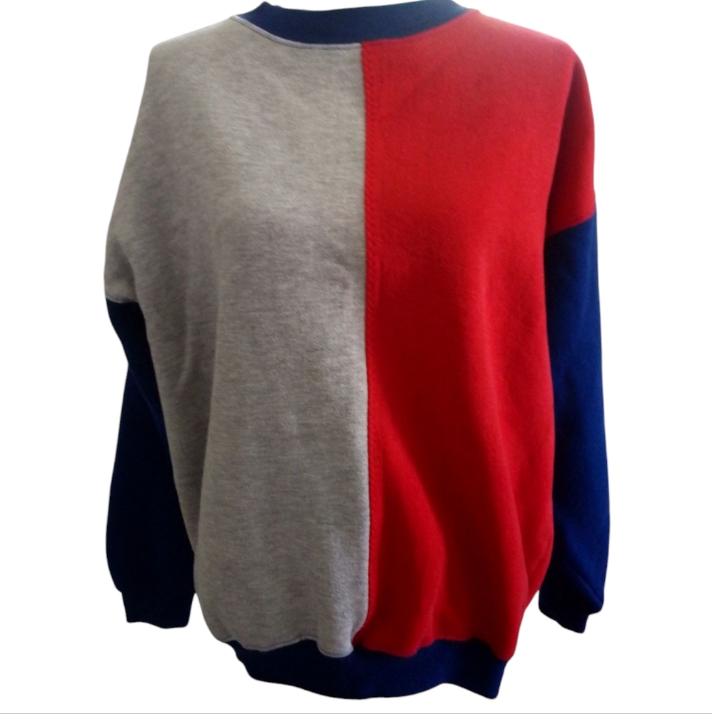 Vintage Towncraft Sweatshirt in Red, Gray, and Blue